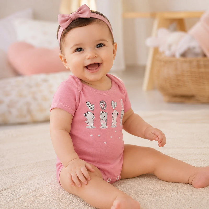 Body Avulso Suedine Manga Curta Estampado — Menina