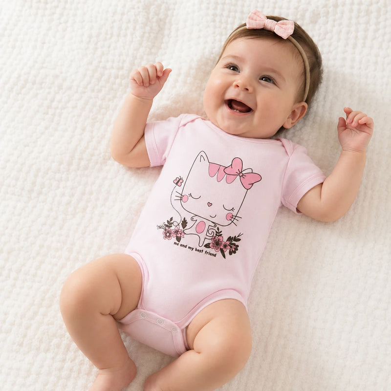 Body Avulso Suedine Manga Curta Estampado — Menina