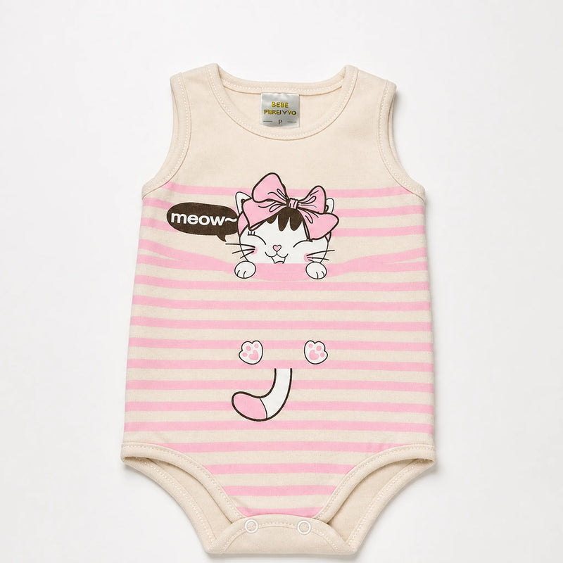 Kit 3 Bodies Suedine Regata Estampado — Menina · Ref. 1470