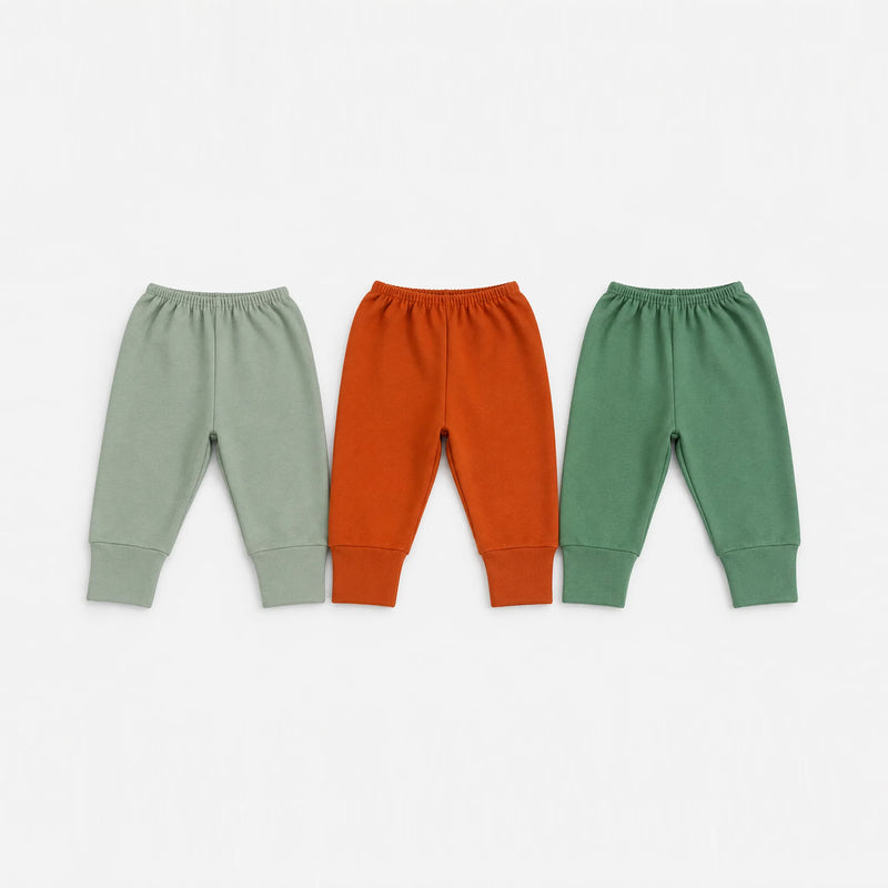 Kit 3 Culotes Suedine com Pé Reversível Liso — Menino · Ref. 1505