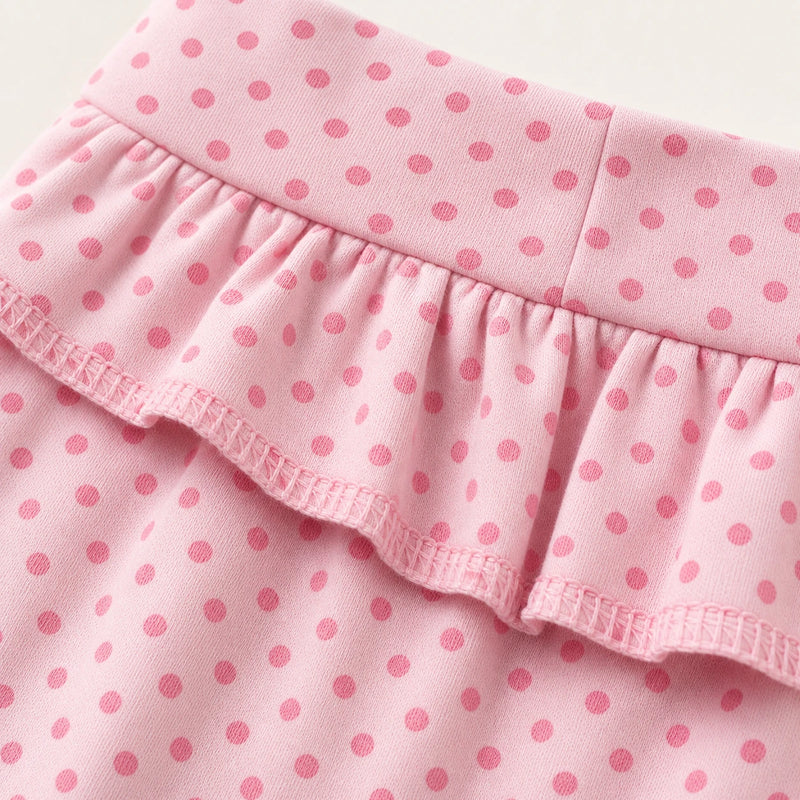 Kit 3 Culotes Saruel Suedine sem Pé Babado e Estampa Corrida — Menina · Ref. 5055