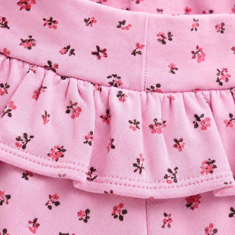 Kit 3 Culotes Saruel Suedine sem Pé Babado e Estampa Corrida — Menina · Ref. 5059