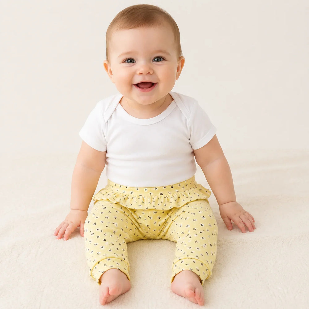 Culote Avulso Saruel Suedine sem Pé Babado e Estampa Corrida — Menina