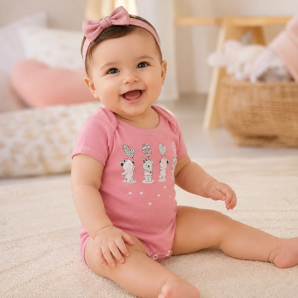 Body Avulso Suedine Manga Curta Estampado — Menina