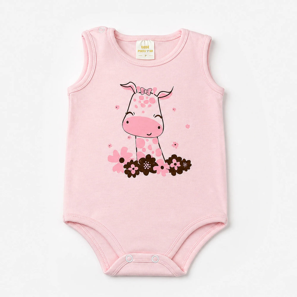 Kit 3 Bodies Suedine Regata Estampado — Menina · Ref. 1466