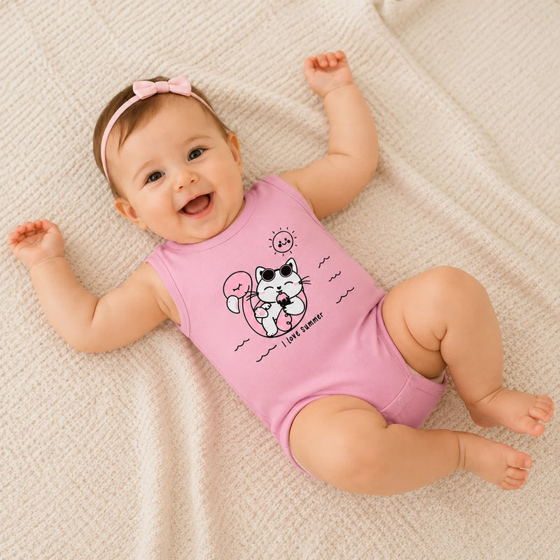 Body Avulso Suedine Regata Estampado — Menina