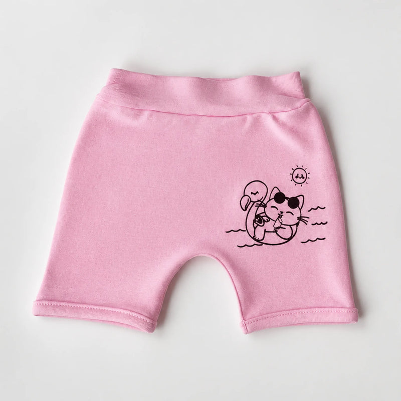 Kit 3 Shorts Saruel Suedine Estampado — Menina · Ref. 1469