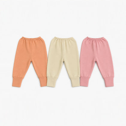 Kit 3 Culotes Suedine com Pé Reversível Liso — Menina — a peça de perto: estampa e acabamento