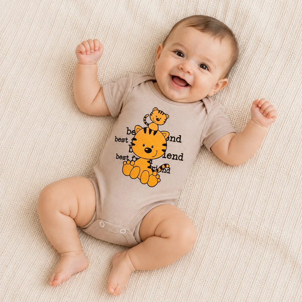 Body Avulso Suedine Manga Curta Estampado — Menino
