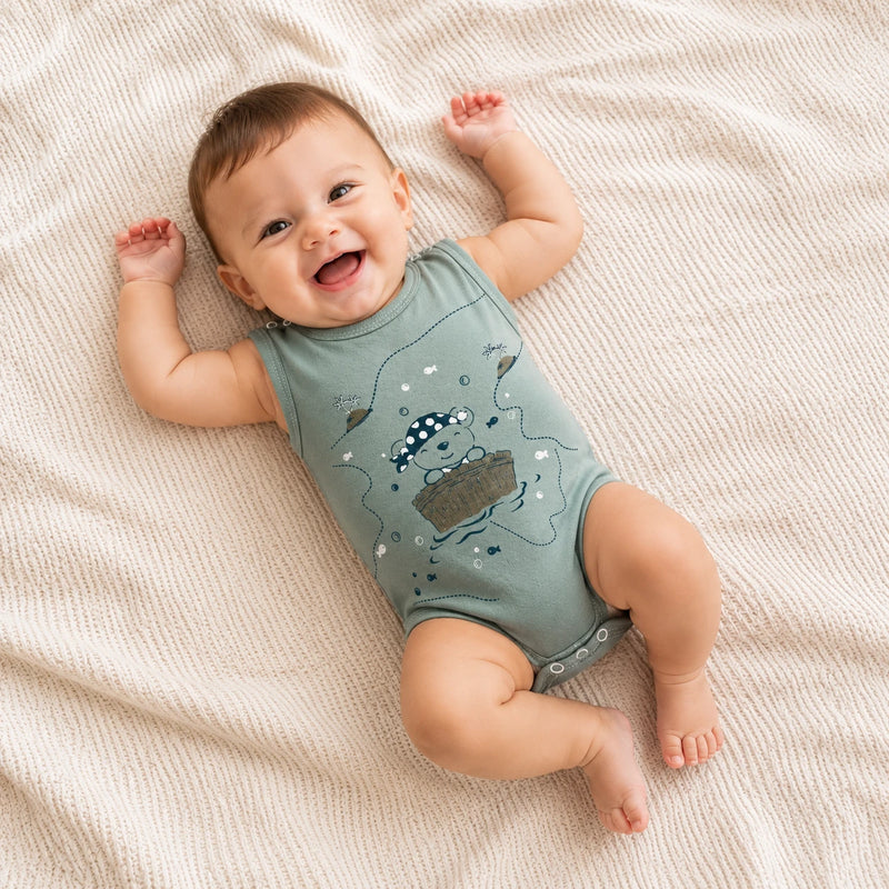 Body Avulso Suedine Regata Estampado — Menino