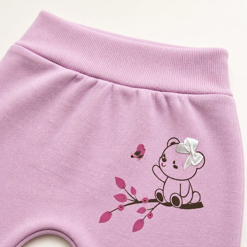 Kit 3 Culotes Saruel Suedine sem Pé Estampado — Menina · Ref. 5051