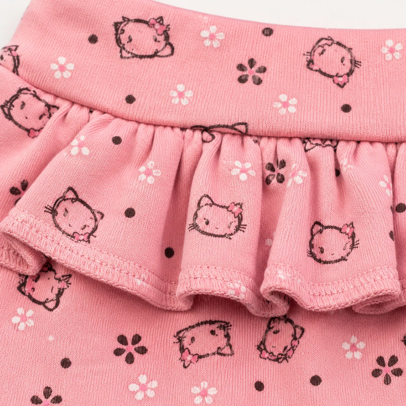 Kit 3 Culotes Saruel Suedine sem Pé Estampa Corrida — Menina · Ref. 5061