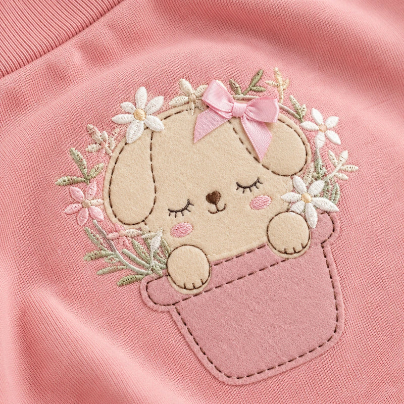 Kit 3 Culotes Saruel Suedine sem Pé Bordado — Menina · Ref. 5065