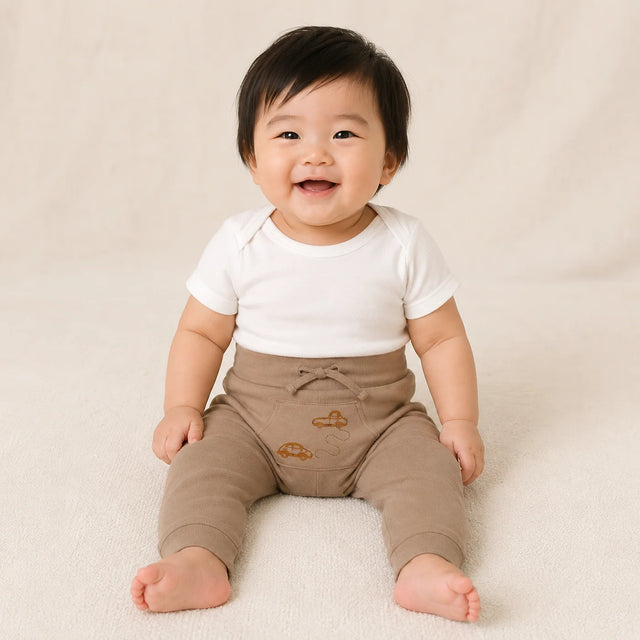 Kit 3 Culotes Saruel Suedine sem Pé Estampado com Bolso — Menino vestido no bebê — caimento real