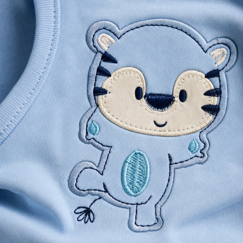 Kit 3 Bodies Suedine Regata Bordado — Menino · Ref. 5118